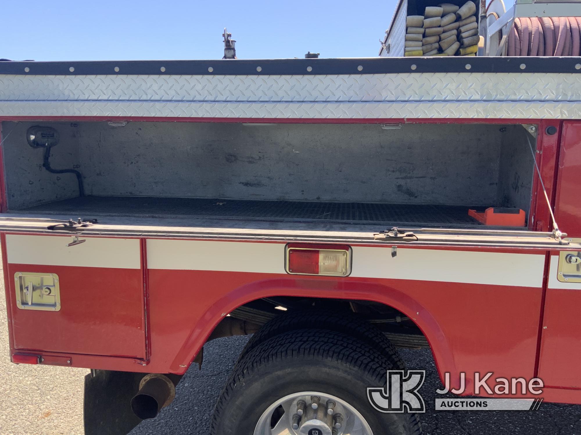 (Dixon, CA) 1996 Dodge RAM 3500 4x4 Fire Truck Runs & Moves