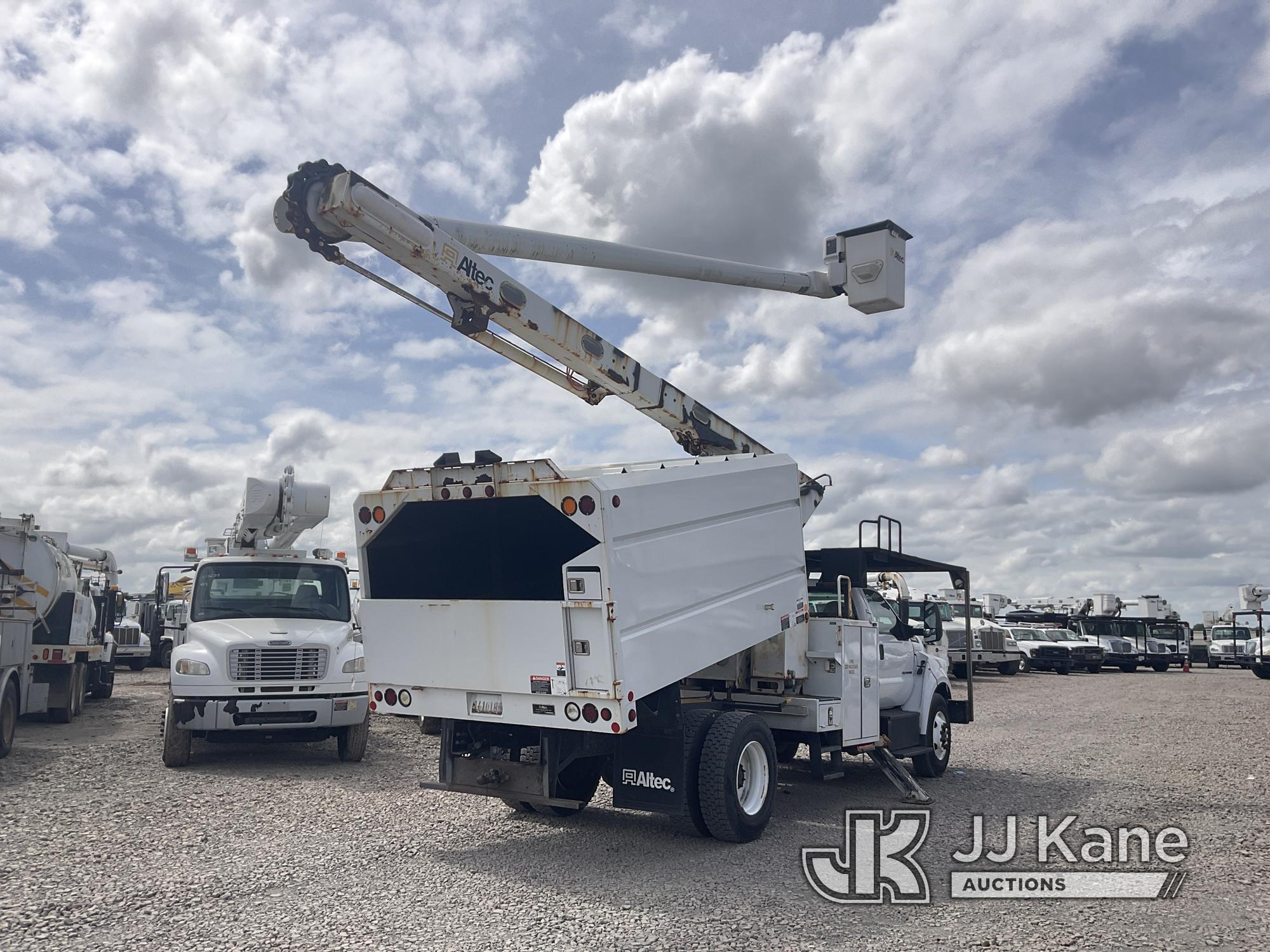 (Dixon, CA) Altec LR7-60E70, Over-Center Elevator Bucket Truck mounted behind cab on 2017 Ford F750