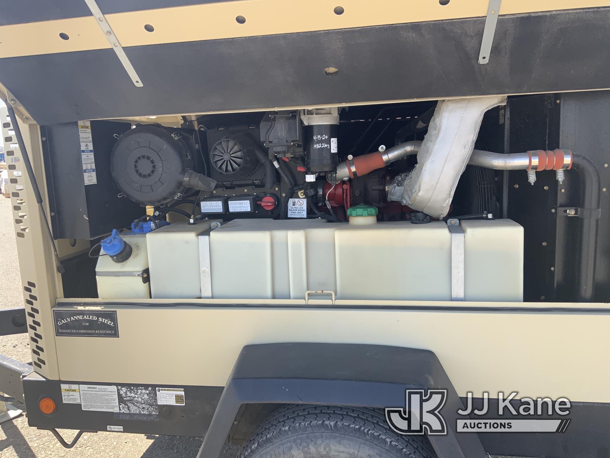 (Dixon, CA) 2018 DOOSAN P425 Portable Air Compressor, Doosan P425 Runs & Operates) (Builds Air) (App