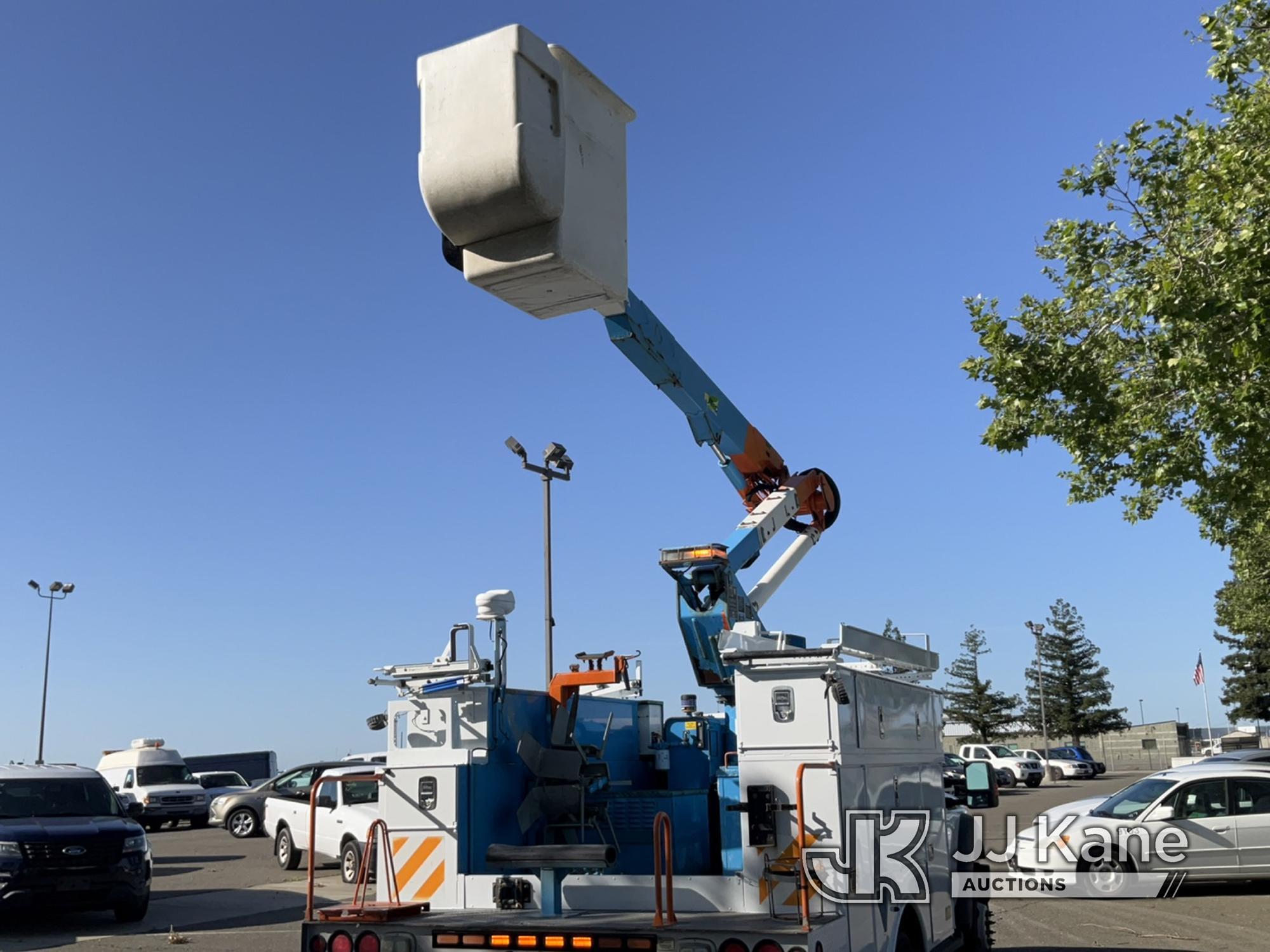 (Dixon, CA) Altec AT37G, Articulating & Telescopic Bucket Truck mounted behind cab on 2013 Ford F550