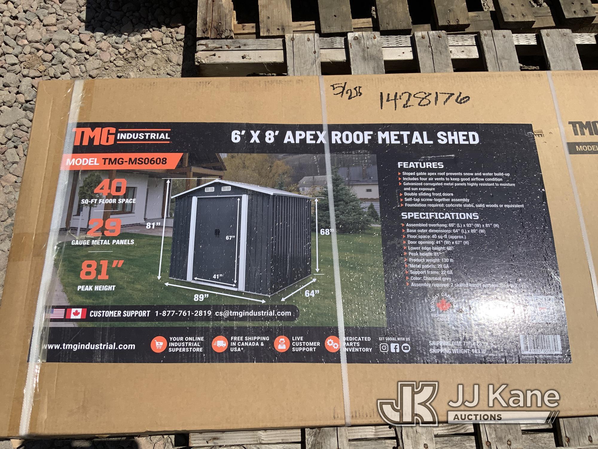 (Dixon, CA) 6ft x 8ft Metal Shed NOTE: This unit is being sold AS IS/WHERE IS via Timed Auction and