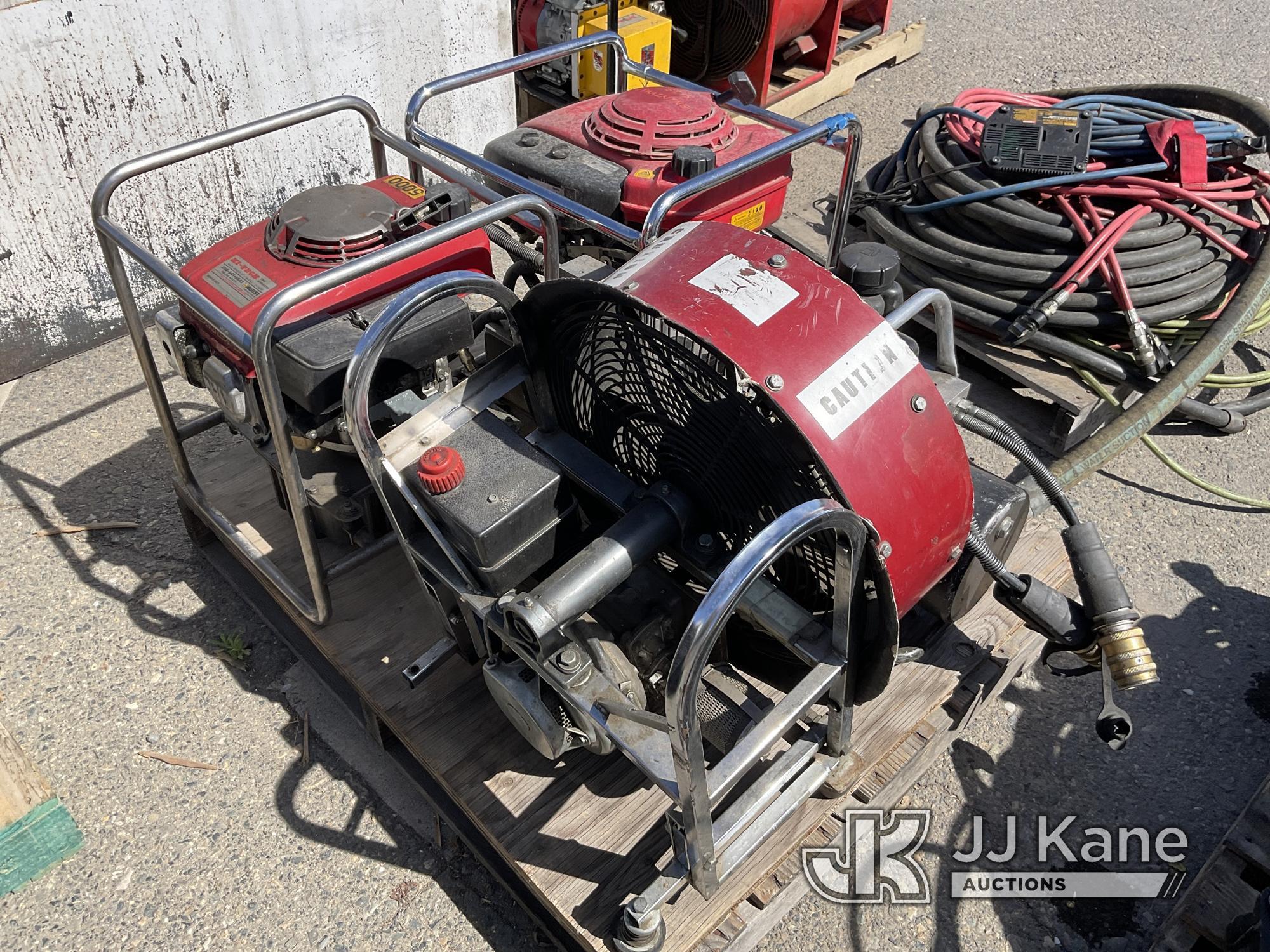 (Dixon, CA) Pallet with (3) Hydraulic Motors & Ventilation Fan NOTE: This unit is being sold AS IS/W