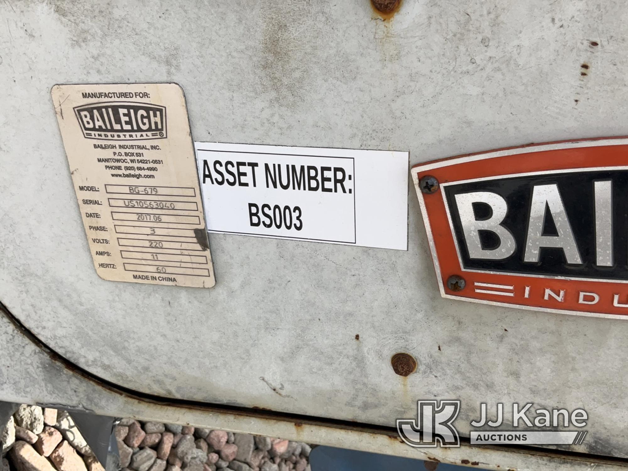 (Dixon, CA) Baileigh Industrial Belt Grinder (Worn Worn, Rust Damage, Operation Status Unknown