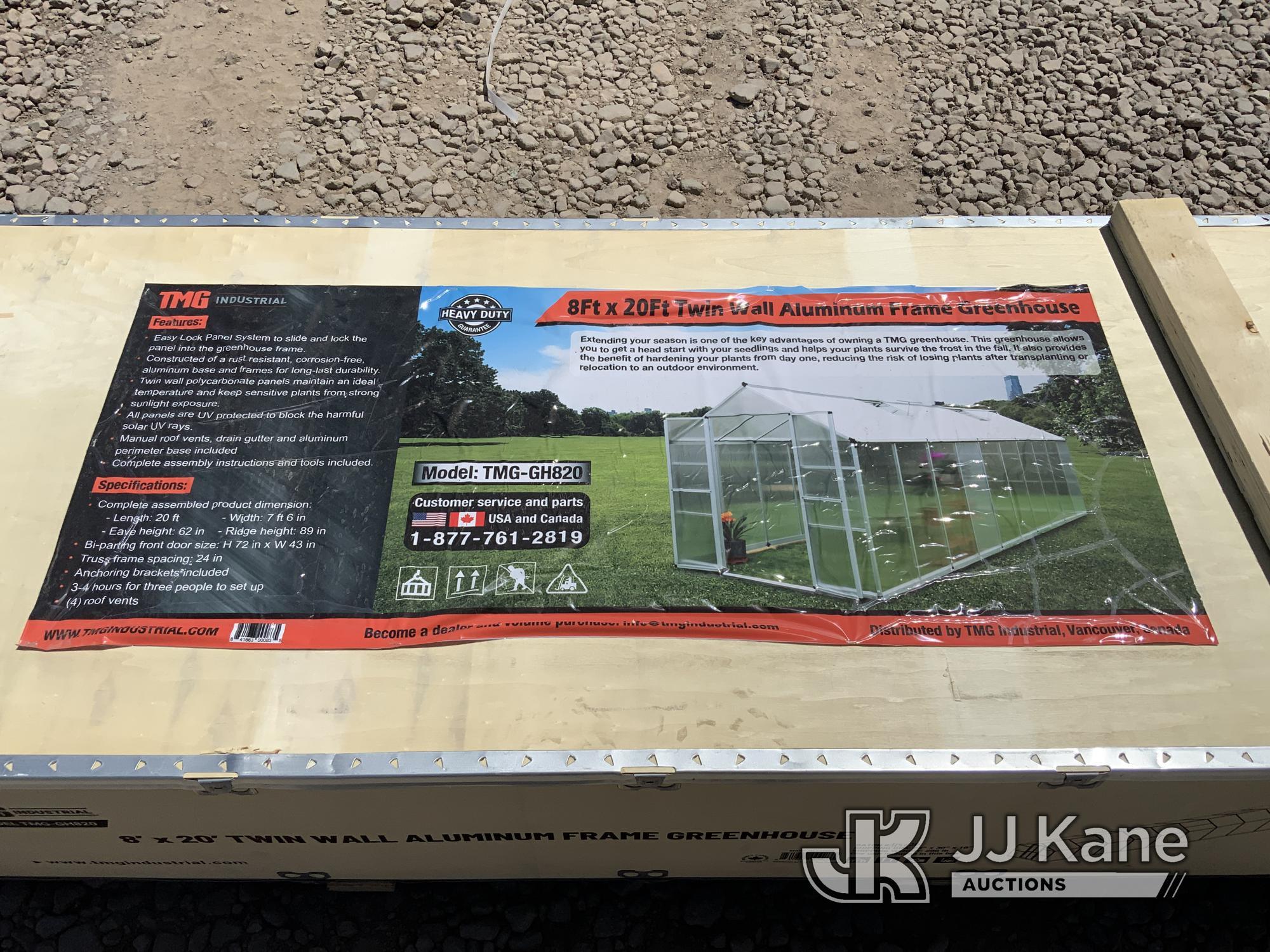 (Dixon, CA) 8ft x 20ft Greenhouse (New) NOTE: This unit is being sold AS IS/WHERE IS via Timed Aucti