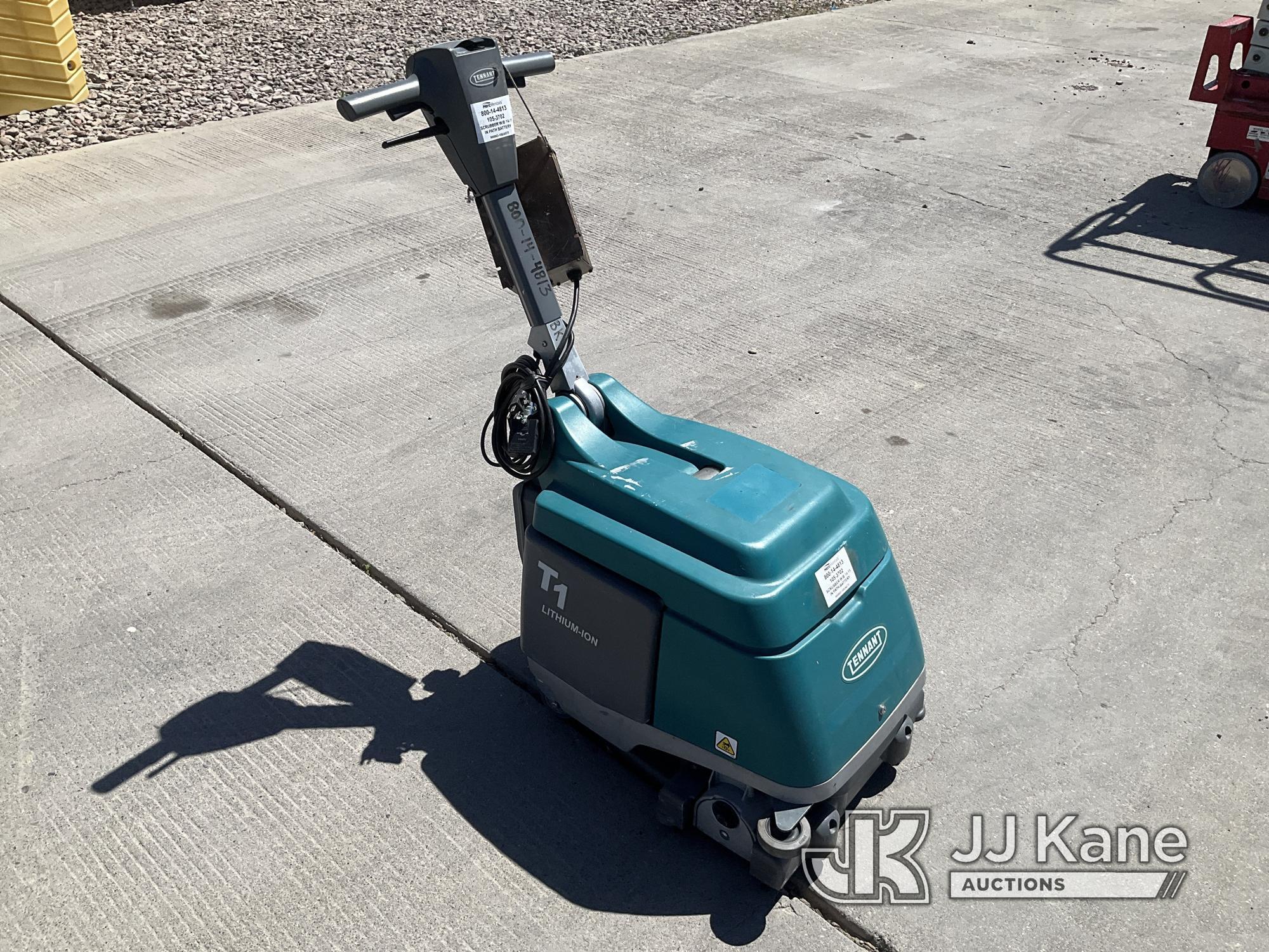 (Dixon, CA) Tennant Scrubber (Turns On & Operates With Charger) NOTE: This unit is being sold AS IS/