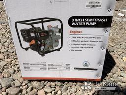 (Dixon, CA) 3in Trash Pump (New) NOTE: This unit is being sold AS IS/WHERE IS via Timed Auction and