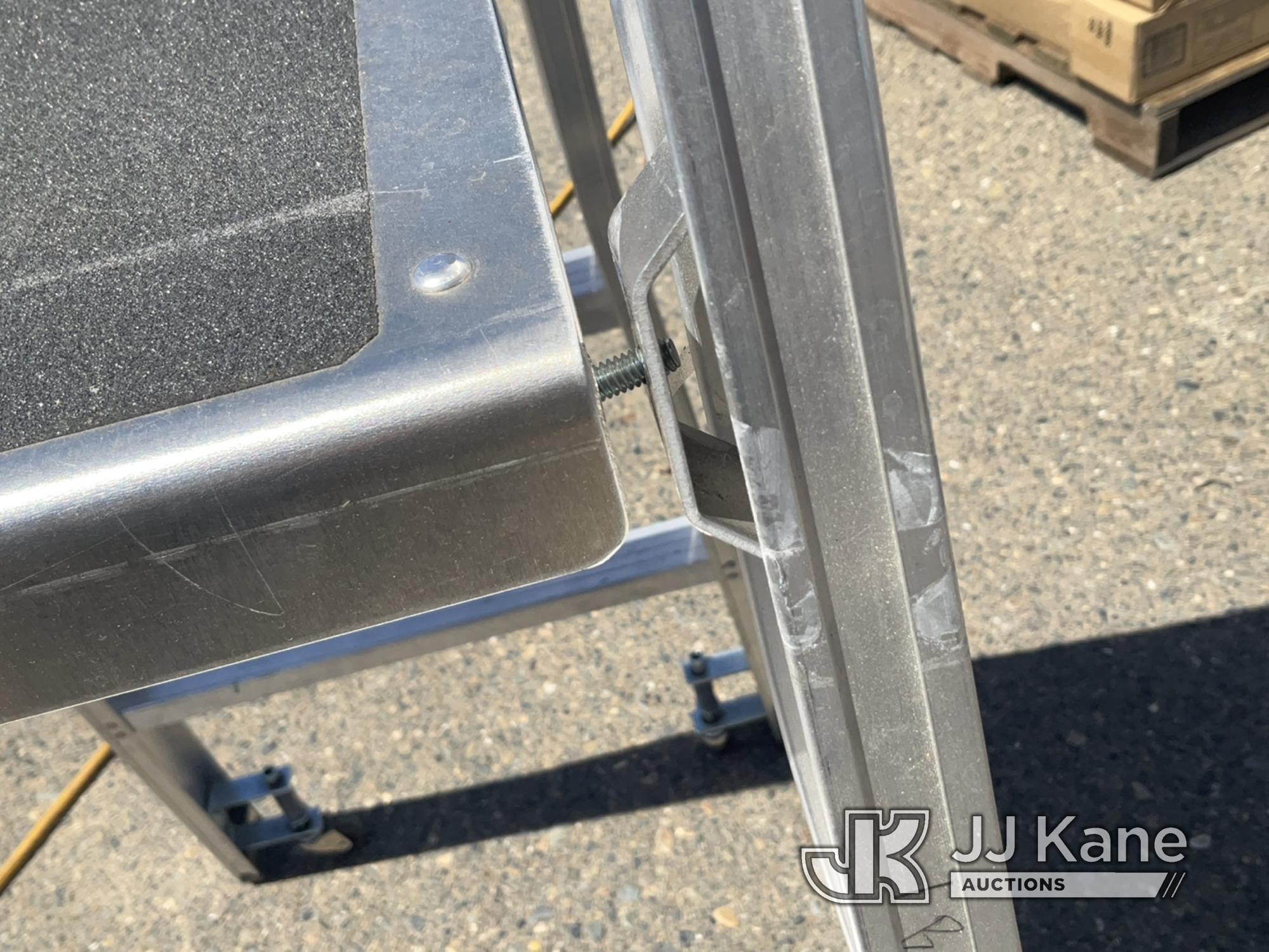 (Dixon, CA) Rolling Ladder (Missing Hardware for Platform) NOTE: This unit is being sold AS IS/WHERE