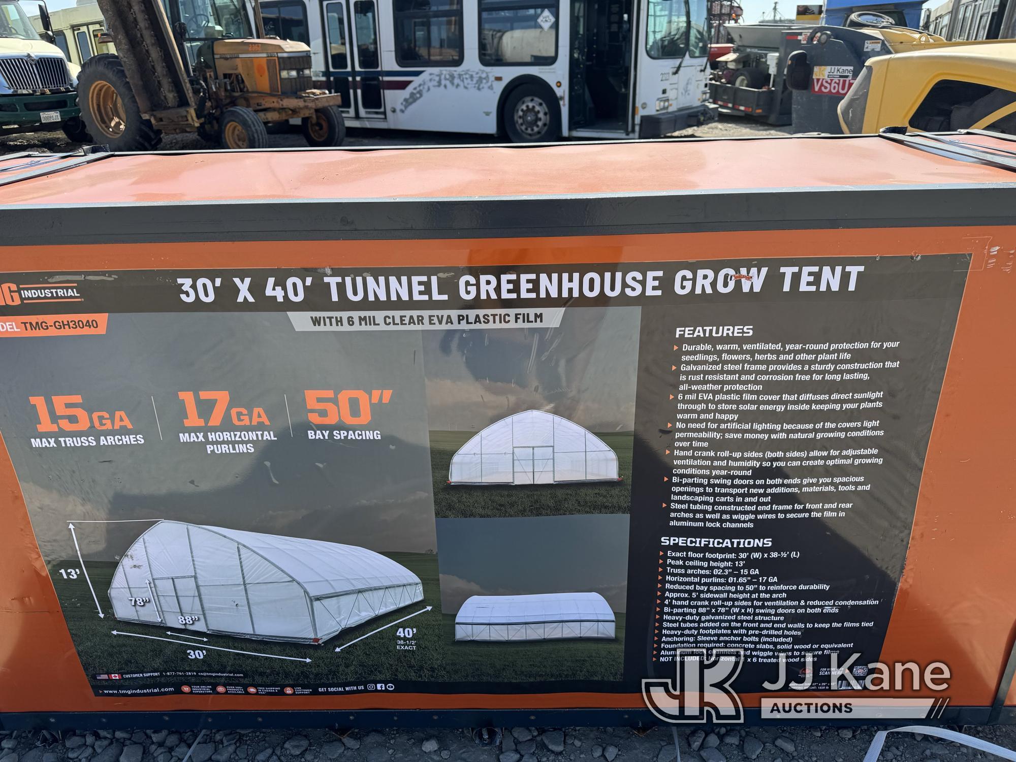 (Dixon, CA) 30ft x 40ft Tunnel Greenhouse Tent (New ) NOTE: This unit is being sold AS IS/WHERE IS v