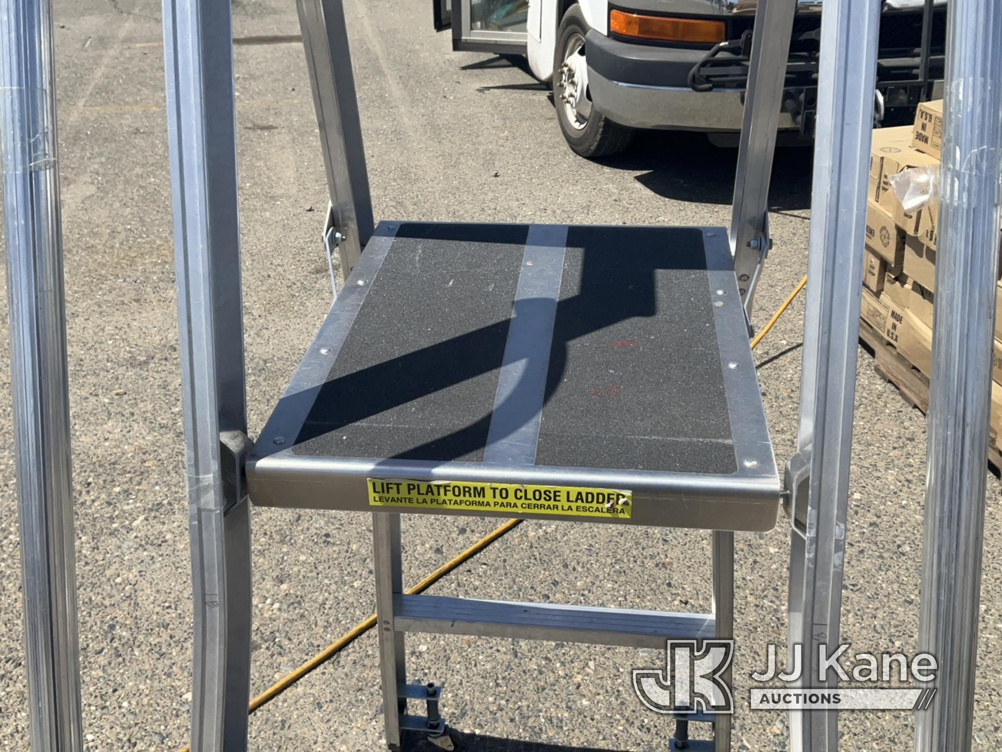 (Dixon, CA) Rolling Ladder (Missing Hardware for Platform) NOTE: This unit is being sold AS IS/WHERE