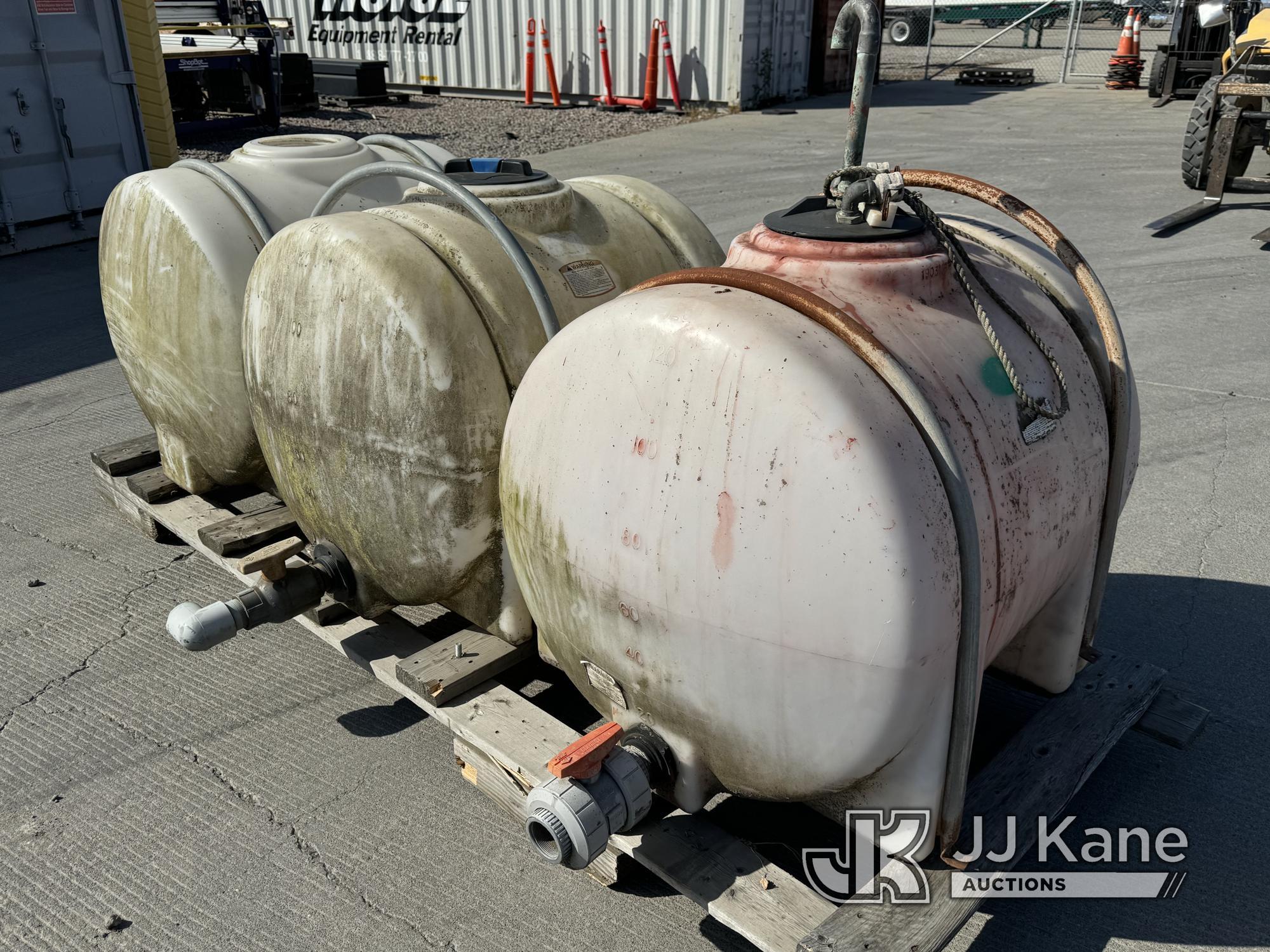 (Dixon, CA) (3) 125Gal Water Tank (Used) NOTE: This unit is being sold AS IS/WHERE IS via Timed Auct