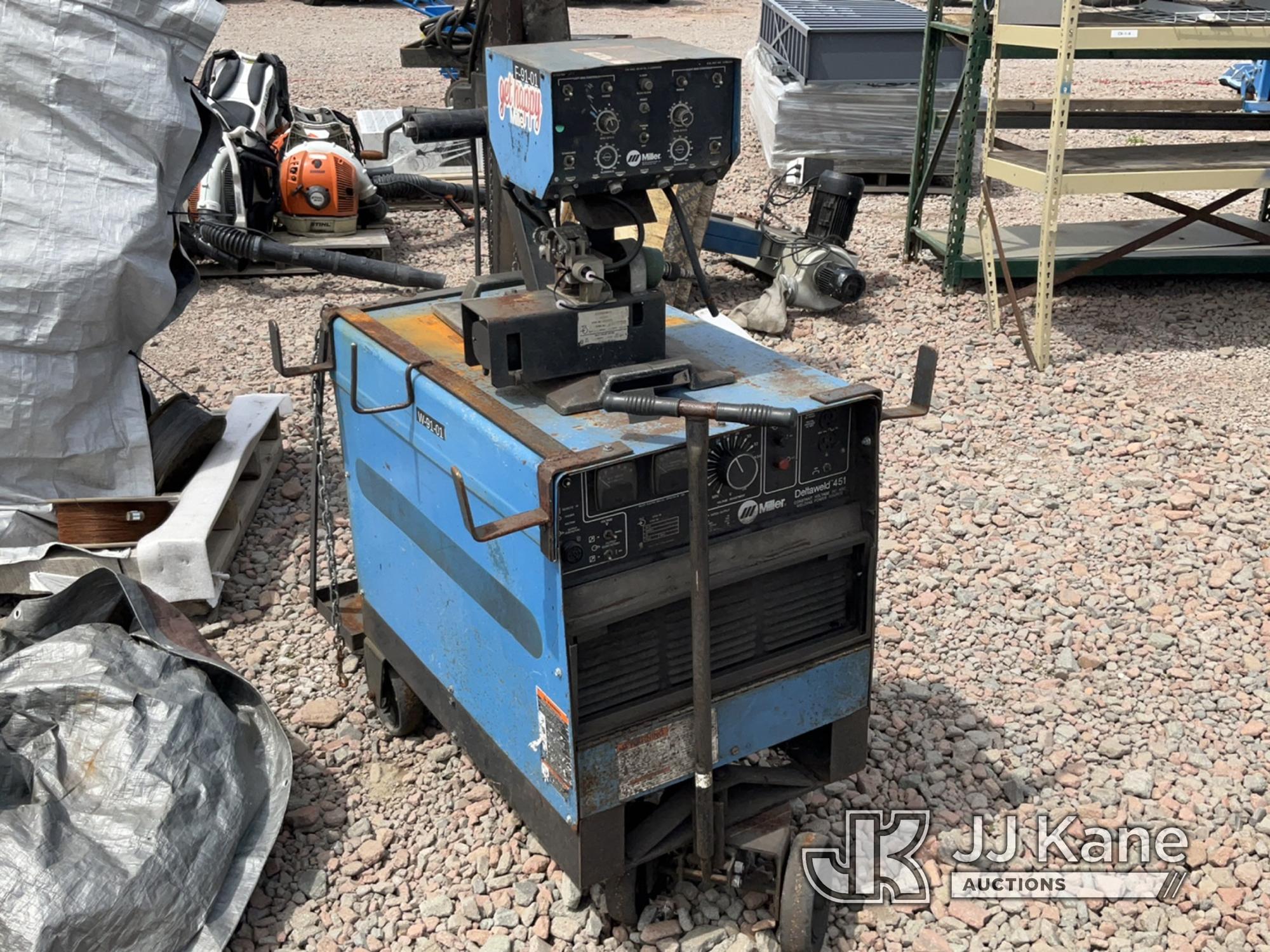 (Dixon, CA) Miller Welder With Wire Feeder (Worn Worn, Rust Damage, Operation Status Unknown