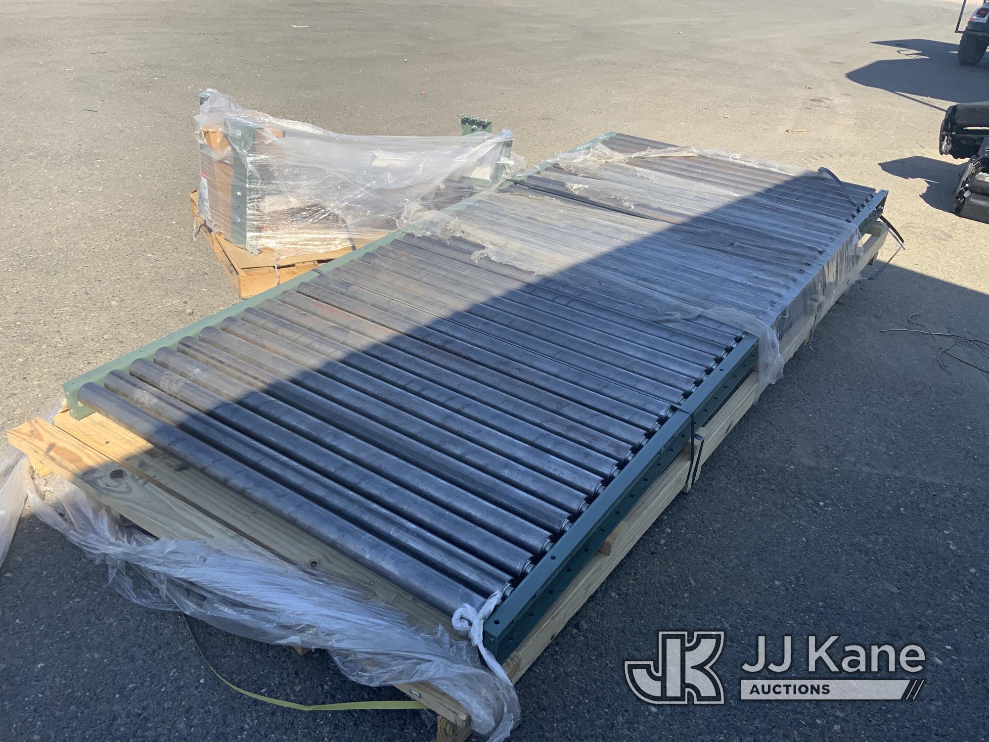 (Dixon, CA) Uline Metal Conveyor with Extra Wide Rollers (Used) NOTE: This unit is being sold AS IS/