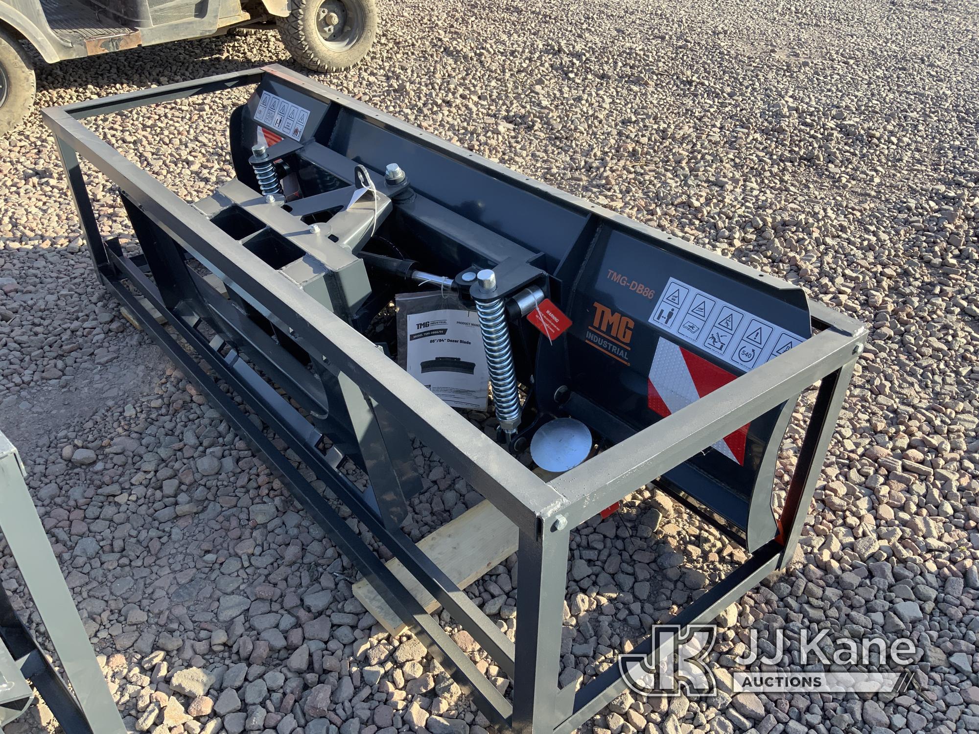 (Dixon, CA) 86in Skid Steer Dozer Blade (New) NOTE: This unit is being sold AS IS/WHERE IS via Timed