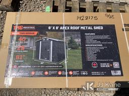 (Dixon, CA) 6ft x 8ft Metal Shed (New ) NOTE: This unit is being sold AS IS/WHERE IS via Timed Aucti