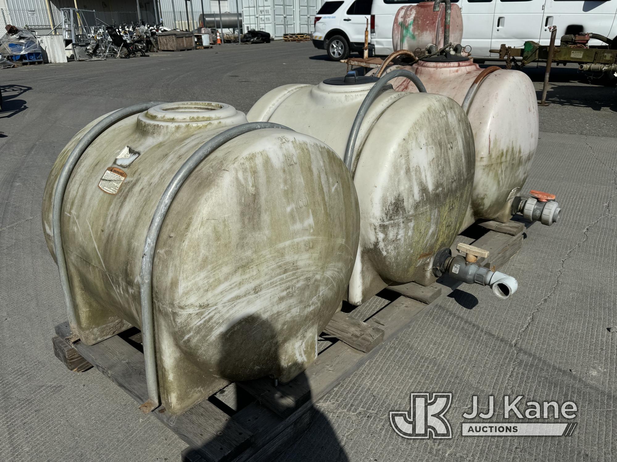 (Dixon, CA) (3) 125Gal Water Tank (Used) NOTE: This unit is being sold AS IS/WHERE IS via Timed Auct