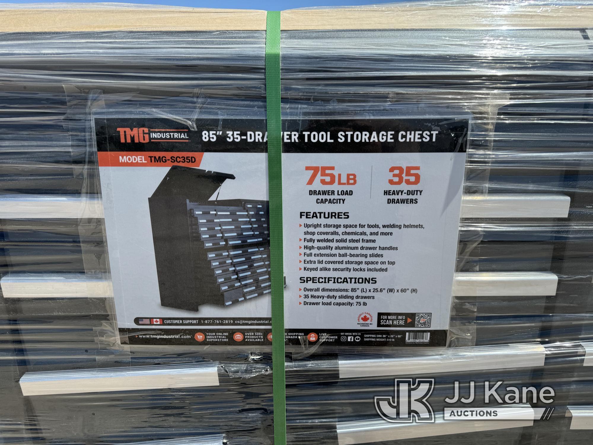 (Dixon, CA) 85in 35 Drawer Tool Storage (New) NOTE: This unit is being sold AS IS/WHERE IS via Timed