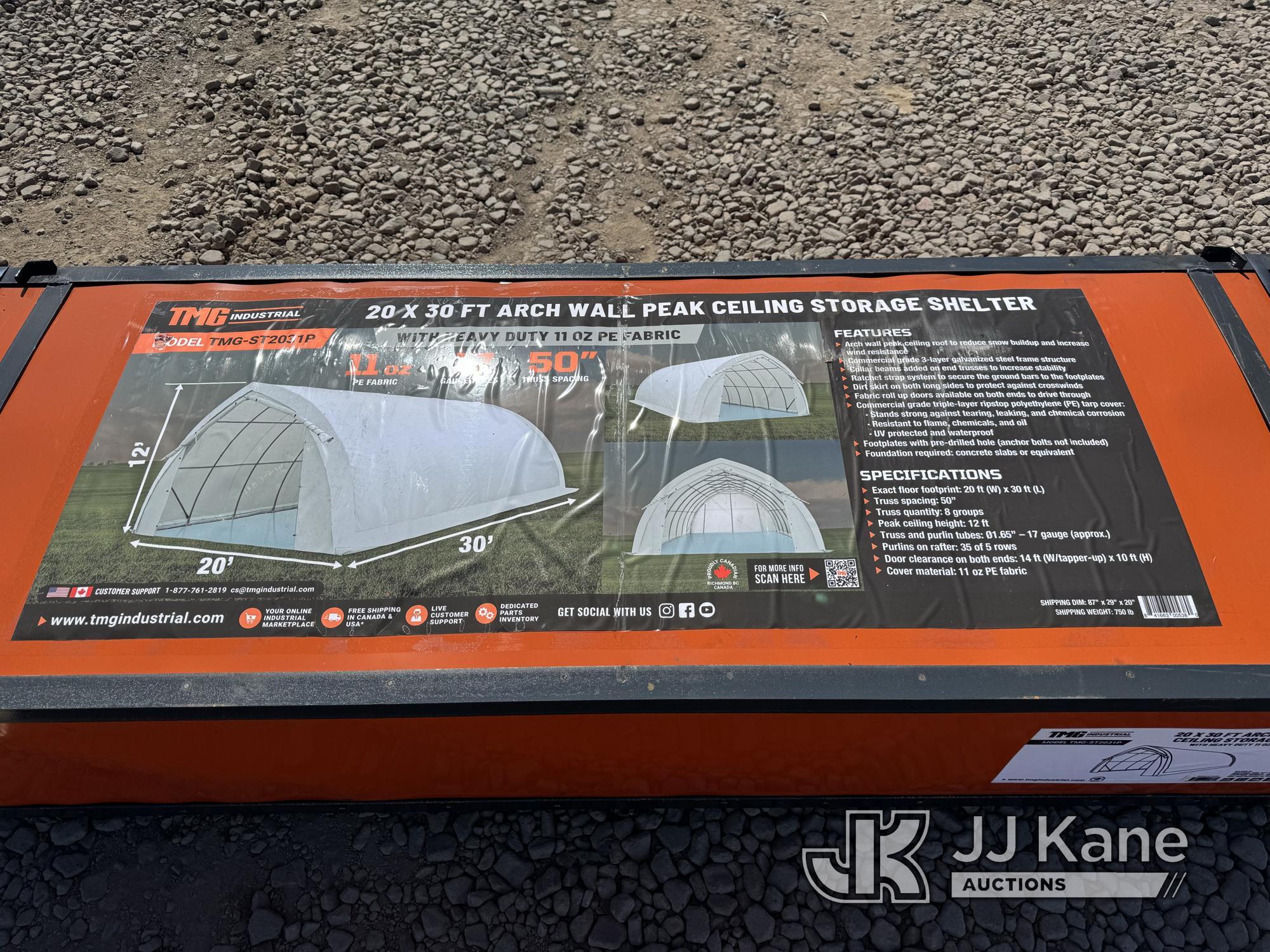 (Dixon, CA) 20ft x 30ft Storage Shelter (New ) NOTE: This unit is being sold AS IS/WHERE IS via Time
