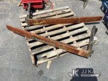 (Jurupa Valley, CA) 1 Pallet Of Forklift Forks (Used) NOTE: This unit is being sold AS IS/WHERE IS v