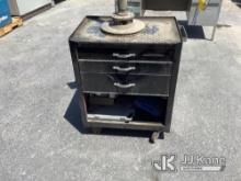 (Jurupa Valley, CA) 1 Dayton Tool Cabinet & 1 Misc Metal Part (Used) NOTE: This unit is being sold A