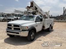 Altec AT40M, Articulating & Telescopic Material Handling Bucket Truck mounted behind cab on 2015 RAM