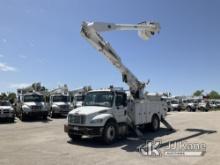 (Kansas City, MO) Altec AM55-E, Over-Center Material Handling Bucket rear mounted on 2014 Freightlin