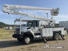 HiRanger 5TC-55, Material Handling Bucket Truck rear mounted on 2013 International 7300 WorkStar 4x4