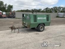 1989 Sullair 185DPQ-JD Portable Air Compressor No Title) (Starts, Runs, Builds Air Pressure, Rust Da