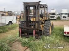 (San Antonio, TX) 1999 Eagle Pitcher RT80 Rough Terrain Forklift Broken key cylinder, unable to veri