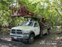 (Sioux Falls, SD) Elliott M43, Sign Crane Platform Lift rear mounted on 2012 RAM 5500 Utility Truck,