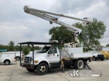 (South Beloit, IL) Altec LR760-E70, Over-Center Elevator Bucket Truck rear mounted on 2012 Ford F750