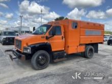(South Beloit, IL) 2009 GMC C6500 Crew Cab Chipper Dump Truck Runs & Moves) (Unable to Engage PTO-Co