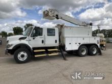 Altec DM45TC, Digger Derrick rear mounted on 2012 International 7400 WORKStar Crew-Cab Utility Truck