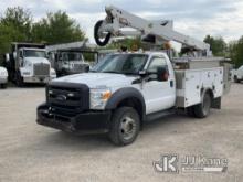 Altec AT40G Hybrid, Articulating & Telescopic Bucket mounted behind cab on 2015 Ford F550 4x4 Servic