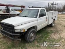 (Joplin, MO) 2001 Dodge RAM 2500 Service Truck Runs & Barely Moves, Jump to Start, Dies When jump Pa