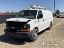 2008 Chevrolet G3500 Cargo Van Runs & Moves) (Body Damage, Paint & Rust Damage, Jump To Start, Crack