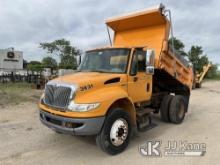 2012 International 4300 Dump Truck Runs, Moves & Dump Operates) (Jump To Start, Rust Damage, Seat To