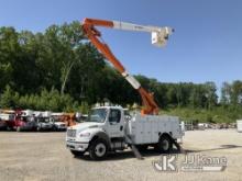 Terex HI-Ranger HRX-55, Over-Center Material Handling Bucket Truck rear mounted on 2010 Freightliner