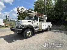 Altec DM47-TR, Digger Derrick rear mounted on 2011 International 7400 4x4 Utility Truck Runs & Moves