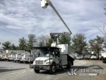 Altec LR7-60E70, Elevator Bucket Truck mounted on 2018 Freightliner M2 Chipper Dump Truck Runs, Move