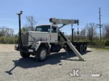 National 600D, Hydraulic Truck Crane mounted behind cab on 2010 American General M916 6X6 Flatbed Tr
