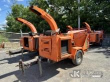 2016 Vermeer BC1000XL Chipper (12in Drum), Trailer Mtd. Bad Engine Not Running Condition Unknown, Bo