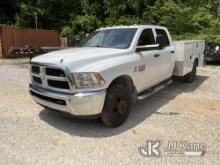 2014 RAM 3500 4x4 Crew-Cab Service Truck Runs & Moves) (Check Engine Light On, Body/Rust Damage.