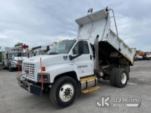 2009 GMC C8500 Dump Truck Runs, Moves & Dump Operates, Body & Rust Damage, Must Hold E-Brake In To D