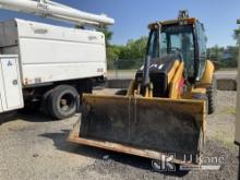 Cat 430 4x4 Tractor Loader Backhoe Not Running Condition Unknown, Outriggers Chained Up, Missing Par