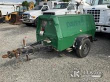 1990 Ingersoll Rand 185 cfm Portable Air Compressor, Trailer Mtd. Not Running, Condition Unknown, No