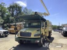 Altec LR760, Over-Center Bucket Truck mounted on 2013 Freightliner M2 Chipper Dump Truck Runs, Moves