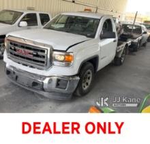 2015 GMC Sierra 1500 Regular Cab Pickup 2-DR Runs & Moves, Broken Passenger Mirror, Paint Damage, Bo