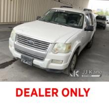 2008 Ford Explorer XLT 4x2 Sport Utility Vehicle Runs & Moves, Check Engine Light Is On, Bad Brakes