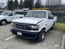 1996 Ford F150 Pickup Truck Runs & Moves) (Front End Damage, Frame Damage