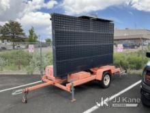 2005 Wanco Message Board Portable Message Board Operates, Roadworthy Tires, Solar Panels